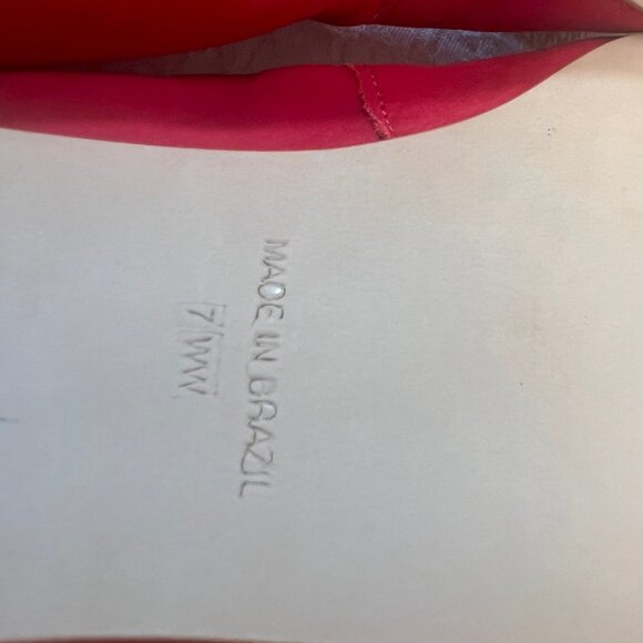 LIKE NEW WALKING CRADLES Women's Red Suede Flats with Sparkles Size 7WW - Picture 9 of 9